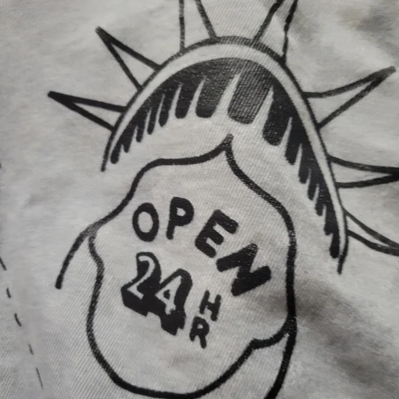 BROOKLYN CLOTH SIZE S BLUE DENIM JEAN JACKET GRAFFITI NEW YORK ALIEN ROSE - Picture 16 of 16